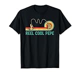 Reel Cool Pepe Vintage Retro Fishing Funny Fisherman Pepe T-Shirt