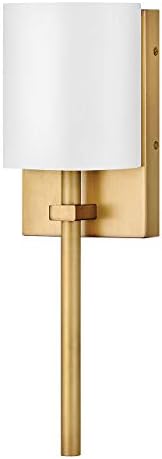 Hinkley Avenue 17" One Light 16W Integrated LED Wall Sconce, Heritage Brass w/White Acrylic Shade
