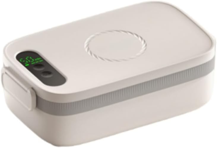 電気ランチボックス、充電式、304ステンレススチール製内張り、ご飯を保温、USB充電式、お手入れ簡単、保温性、通勤、子供、家族、オフィスでの使用に最適 (1000ml) [並行輸入品]