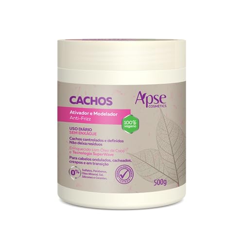 Ativador e Modelador Anti Frizz Cachos 500g, Apse Cosmetics