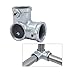 2 Pcs 3 Way L Tube Connector,Galvanized Pipe Fittings, Three Socket Cross Outlet Tee Fit for 1 Inch(25.4 mm) OD Steel Pipe, Structural L Pipe Fitting Connector, Cast Iron