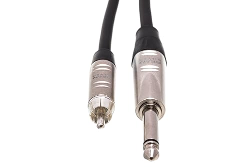 Cable de audio analógico Hosa HPR-005 interconexión Jack 6.35mm TS a RCA macho REAN 4
