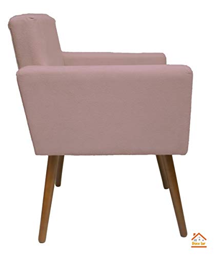 Poltrona Decorativa Para Sala de Estar Beatriz Rosê – DL Decor