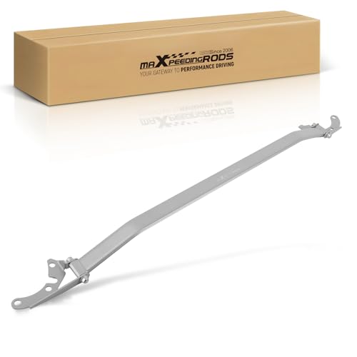 Image of maXpeedingrods Front Upper Strut Bar Compatible with BMW 1, 2, 3, 4 Series (2012-2018) Aluminum Powder Coating Strut Tower Brace