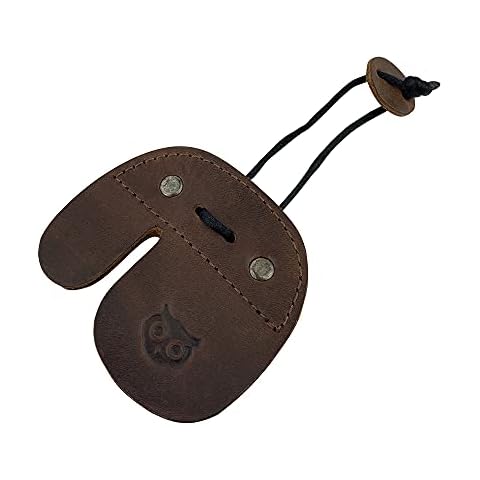 Hide & Drink, Rustic Leather Archery Finger Tab Cover