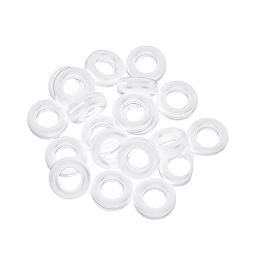 HOODANCOS 20pcs Anti-Slip Ring for Boys and Girls Adults Silicone Eyeglasses Retainer Comfortable Temple Tips Glasses Grip Preventer Round White Semi-