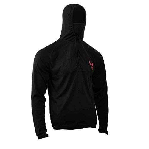 Badlands Stealth Merino Hoodie - Lightweight Hunting Layer, Black, Medium