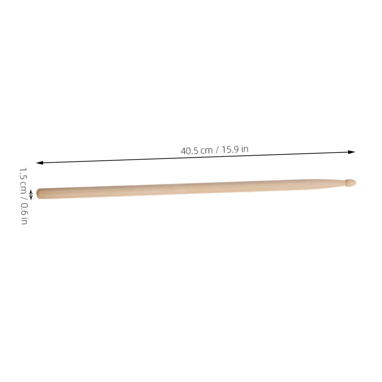 12 Pares Baquetas de Jazz de Madera Arce Baquetas para Batería y Jazz de Punta Redonda para Practicar en Casa Bandas Escolares y Presentaciones