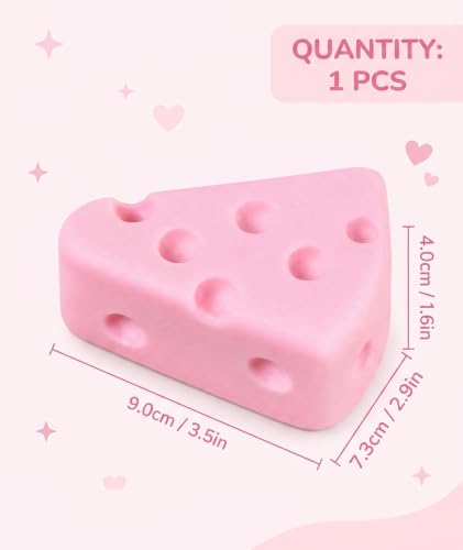 Image of 2Pcs Cheese Squishy, Taba Squishy, Dumpling Squishy-Stretchy Food-Shaped Sensory (pink1)