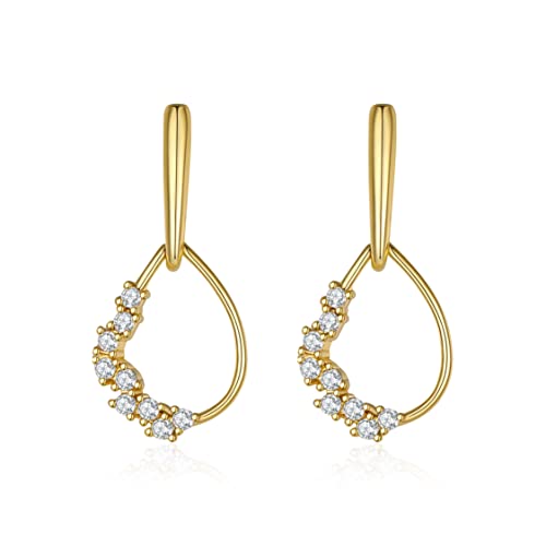 Boucles d'oreilles femme cristal pendantes goutte d'eau mariage et banquet