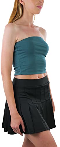 Image of ToBeInStyle Women's Cotton-Spandex Blend Stretchy Tube Top
