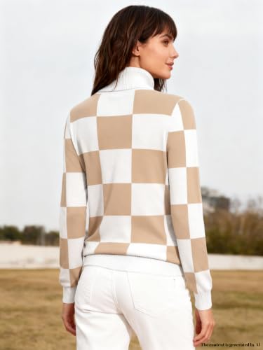 Image of SANGTREE Women's Turtleneck Sweaters Long Sleeve Pullover Tops | Breathable Lightweight Fabric| Fall Winter Fashion Outfits| Perfect for Daily,Office,Vacations,Holiday,Family Gatherings Etc.