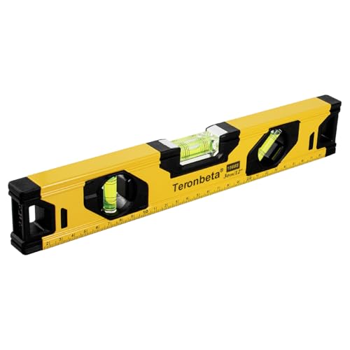 Teronbeta Niveau à Bulle 30cm Magnétique Niveau Torpédo Avce 3 Fi...