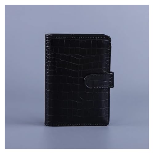 Classeur A6 en cuir PU transparent pour carnet de notes et agenda