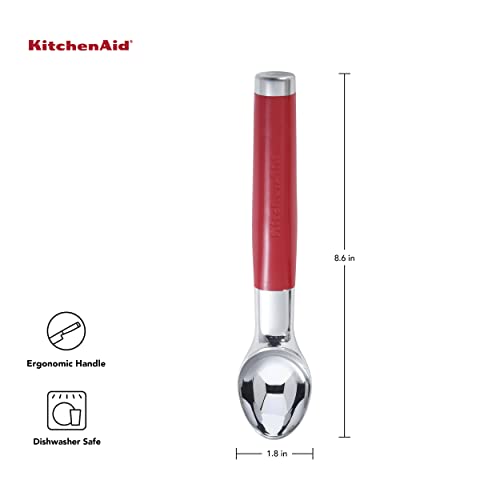 KitchenAid KE117OHERA Colher de sorvete clássica, vermelha 2