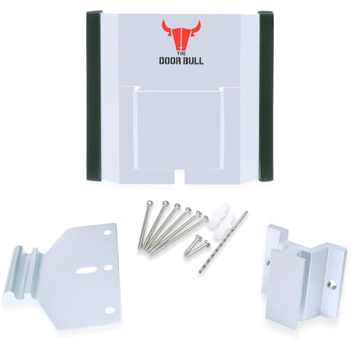 Door Barricade | Door Jam Door Stoppers Security Bar Add Extra Security to Your Inward Opening Front Door at Home - an Innovative Solution for Door Security (Silver/White)