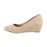  Ital Design Damenschuhe Pumps Keilpumps, 1800-, Kunstleder, Beige, Gr. 39