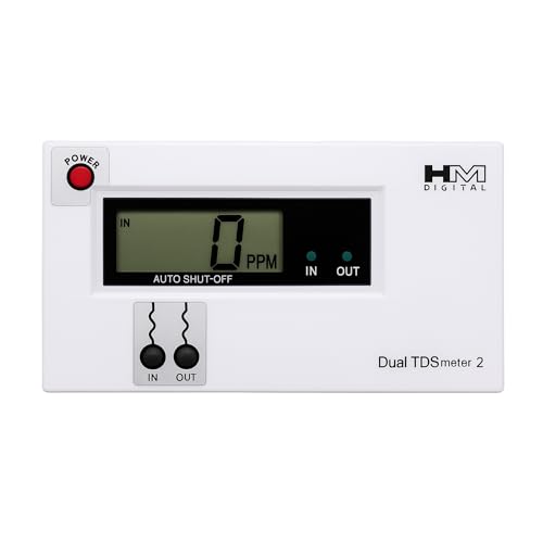 Image of HM Digital DM-2 Dual TDS Meter | Realtime Water Purity Tester | Digital TDS Checker With 0-9990 ppm Range | Hardness & Quality In-Out Testing Machine for Accurate Measurement With 2 Year Battery Life