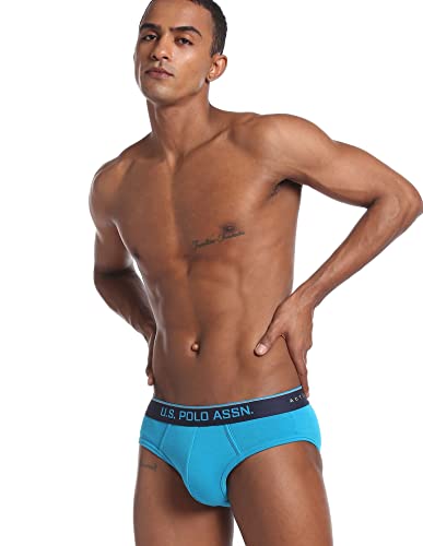 Image of U.S. Polo Assn. Mens Cotton Coolmax Solid I706 Briefs - Pack of 1