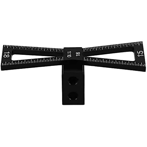 Marking Gauge Scribing Tool Dovetail Jigs Dovetail Guide Tool Aluminum Wood Joints Gauge Tool with Clear Scale for Woodworking Cover