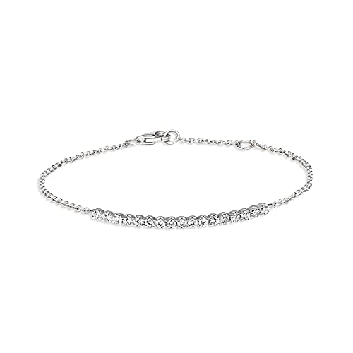 IGI Certified Lab Grown Diamond Bracelet 10K White Gold 1 carat Lab Created Diamond Bar Setting bracelet For Women (1 CTTW, GH Color, SI1 Clarity Diamond Jewelry For Women) IGI Certified Lab Grown Diamond Bracelet 10K White Gold 1 carat Lab Created Diamond Bar Setting bracelet For Women (1 CTTW, GH Color, SI1 Clarity Diamond Jewelry For Women)