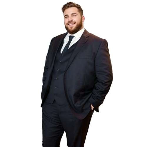 Plus Size Mens Suits 3 Pieces Set