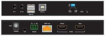 Hall Research UH18-S 4K60 HDMI Extender (Transmitter) with USB/IR/RS-232/POC up to 100m