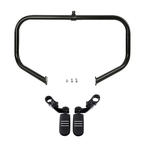 Barre de protection moteur moto Touring Road King 2009-2023 avec repose-pieds coudés