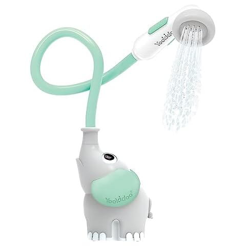 Yookidoo Baby Bath Shower Head - Elephant Water Pump with Trunk Spout Rinser - Control Water Flow from 2 Elephant Trunk Knobs for Maximum Fun in Tub or Sink for Newborn Babies Cover