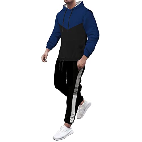 Sweat à capuche et pantalon en polaire pour homme costume moderne de sport XXL
