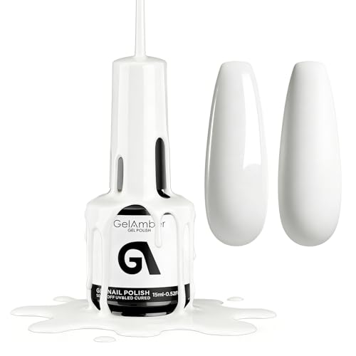 Esmalte en gel blanco sólido GELAMBER 15ml miniatura 1
