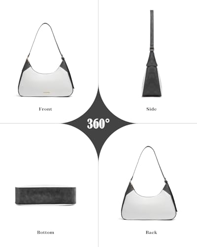 molshine Shoulder Bag, PU Leather Crescent Handbag, Armpit Bag, Party Clutch Purse for Women Lady Model DLK00593