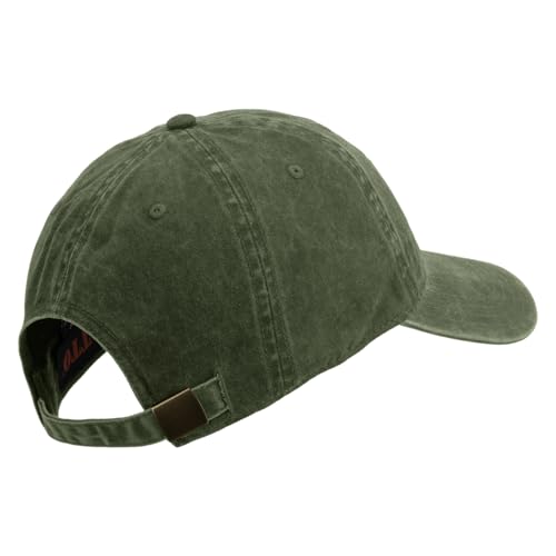 e4Hats.com U.S. Army Veteran Military Embroidered Washed Solid Pigment Dyed Cotton Twill Brass Buckle Cap - Image 5