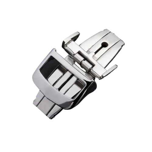 Boucle pliante argent 18mm fermoir anti-usure pour bracelet montre style Lecoultre
