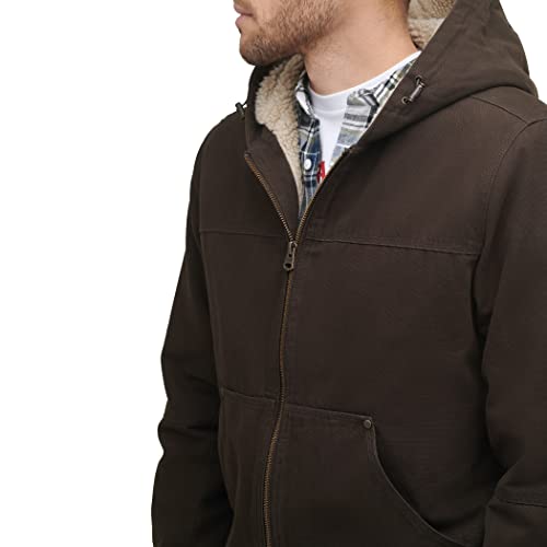 Image of Levi's Men's Workwear Cotton Canvas Hooded Bomber Jacket