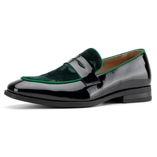 Image of JITAI Mens Velvet Loafers Dress Shoes Loafers for Men Tuxedo Suit Shoes