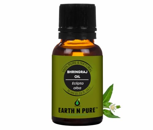 Image of Earth N Pure Bhringraj Oil for Hair Growth 15ml - 100% Pure Oil for Hair Fall Control & Regrowth | Natural Ayurvedic Oil for Scalp Care, Thick & Strong Hair | Herbal Hair Oil