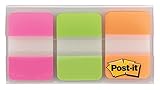 Post-it Tabs, Solid, Pink, Green, Orange, 1 Inch, 12 Tabs Per Color, 36 Tabs per Dispenser (686-PGOT)