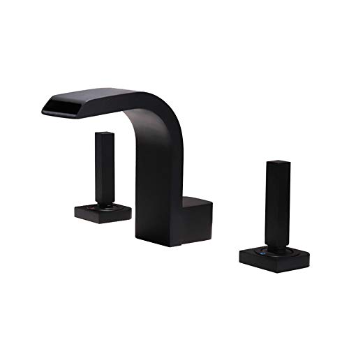 Robinet bassin de toilette cascade noir pour une salle de bain moderne