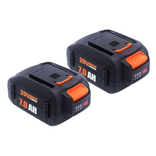Upgraded 7000mAh 2Pack 20V Battery Compatible for Worx Battery 20V PowerShare WA3674 WA3678 WA3669 WA3575 WA3525 WA3520 WA3577 WA3578 WG151s WG155s WG251s