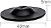 I3C Anchor Plate Adhesive Security Plate, Laptop Lock Plate with Slot, Universal Lock Plate for Laptop, Monitor, Smart Phone, Tablet, Other Electronic Products (Black 4pcs)