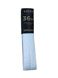 Converse Unisex Replacement Cord Shoe Laces Flat Style Shoelaces, White, 36' 5 Eyelets