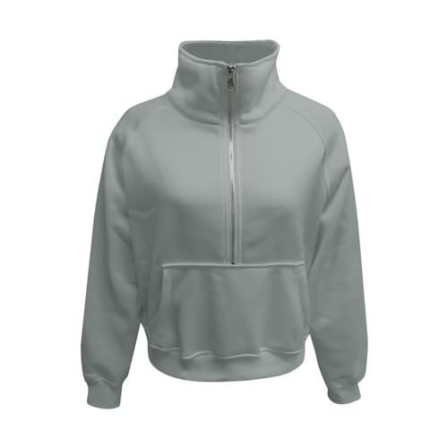 Generic Cute Sweatshirts for Girls 10-12 Year Olds Half Zip Cropped Pullover Fleece Zipper Hoodies3