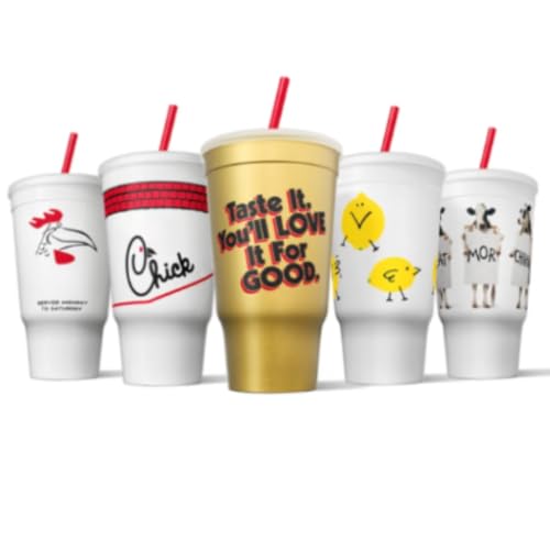 Chikfila Classic Cup 32 oz Newstalgia Collectible Stadium Cup (1 Random Design) | Limited Edition Reusable Drink Cup | Dishwasher Safe