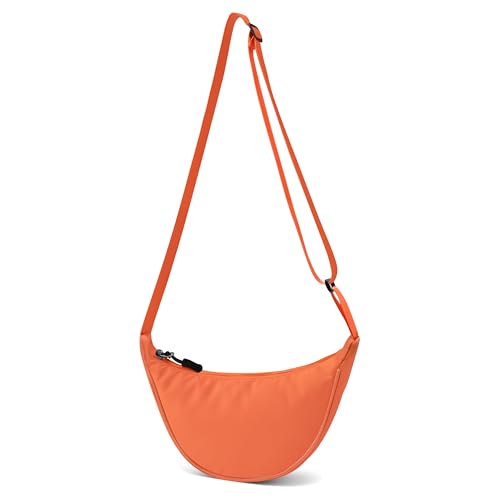 Bolsa Crescent - Bolsas transversais para mulheres e homens, bolsa tiracolo meia lua, leve, Laranja, 28 cm (L) x 14 cm (H) x 8 cm (W), Moderno