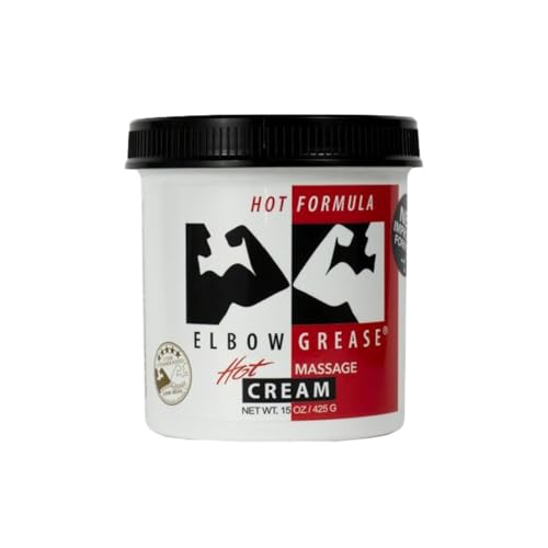 Elbow Grease Hot Cream Premium Warming Therapy 15oz Cream for Soft Skin Reduced Friction and Enhanced Comfort Perfect for Relaxation and Massage (1 Pack)