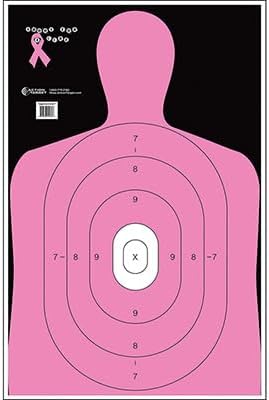 B-27E Shoot for The Cure Breast Cancer Target Black & Pink Size: 23" x 35"