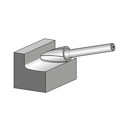 Image of Pferd HM milling bit, Round arc Shape RBF, All-Round Teeth, milling pin o 12 mm, Shaft o 6 mm, Length 65 mm, 21001032 - for Versatile use on The Most Important Materials Used in Industrial use