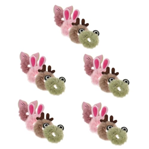 Élastiques à cheveux fuzzy Ipetboom avec motifs animaux pour coiffures de filles, lot de 20 pièces