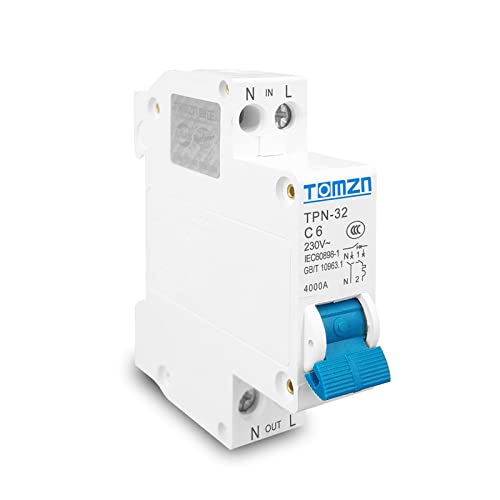 Disjoncteur TPN 1P+N MCB 20A commande modulaire rail DIN